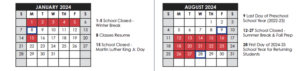Mission Montessori School in San Francisco School Calendar Mission Montessori School in San Francisco School Calendar